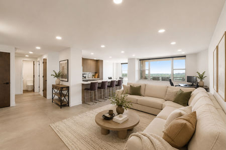 6. 2200 N Central Modern minimalist living room and kitchen