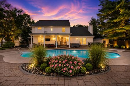 6. 5 Gates Pl. Twilight tranquility in a suburban backyard