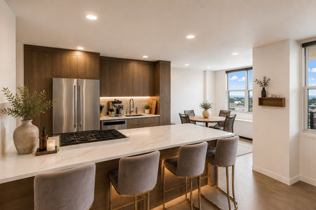 7. 2200 N Central Modern minimalist kitchen and dining space