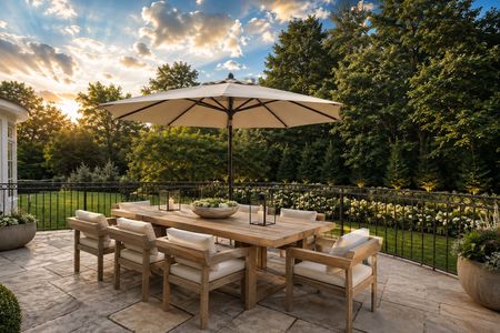 0.11 38 Bridle Way Saddle River NJ Golden-Hour Garden Terrace Dining