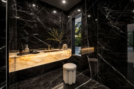 0.25. 1 Lambs Moody Black Marble Bathroom Retreat