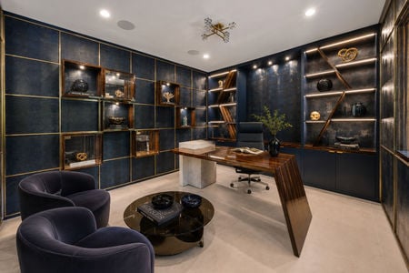 0.27. 1 Lambs Luxurious Blue and Gold Executive Office