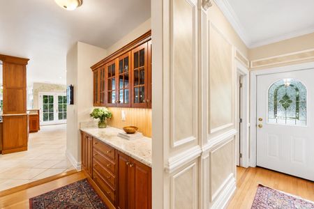0.33d 38 Bridle Way Saddle River NJ Elegant Traditional Entryway with Stained Glass Door