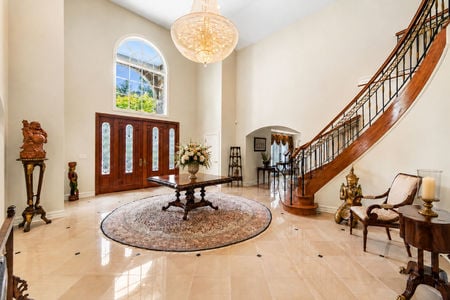 0.41 38 Bridle Way Saddle River NJ Opulent Grand Foyer with Curved Staircase