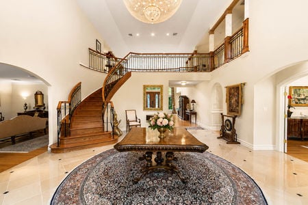 0.41a 38 Bridle Way Saddle River NJ Opulent Foyer with Crystal Chandelier