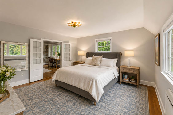 0.43 16 N Brae Serene Gray Bedroom with Sunlit Study