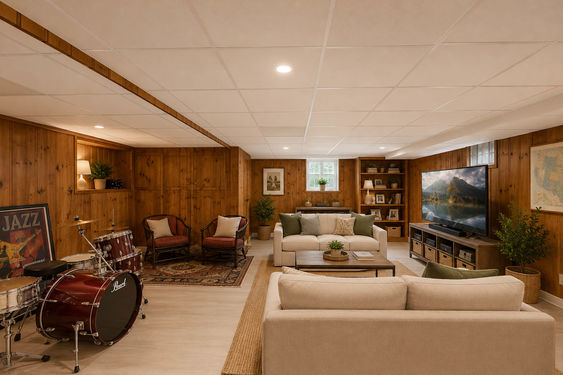 0.58a 16 N Brae Cozy Rustic Basement Music Lounge