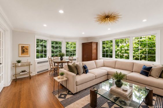 0.60 16 N Brae Bright Neutral Living Room with Greenery