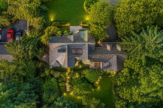 0.67 16 N Brae Sunlit Aerial View of a Garden Estate
