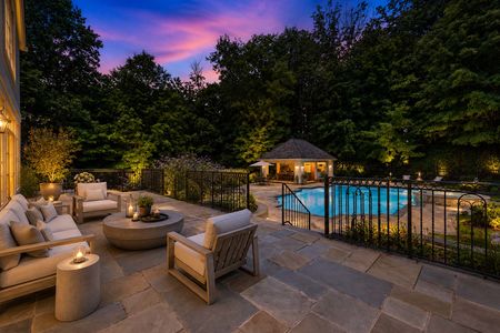 0.7 38 Bridle Way Saddle River NJ Twilight Luxury Patio and Pool Retreat