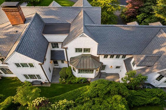 0.71 16 N Braun Aerial View of Elegant White Shingle Estate