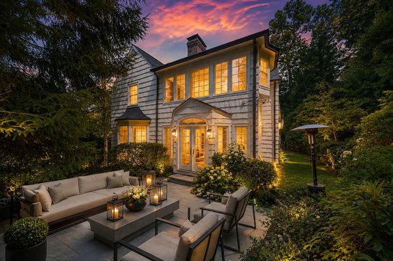 0.8 16 N Brae Twilight Patio Retreat with Glowing Windows