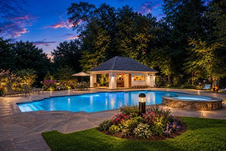 0.8 38 Bridel Way Saddle River NJ Twilight Poolside Retreat with Illuminated CabanaTwilight Poolside Retreat with Illuminated Cabana