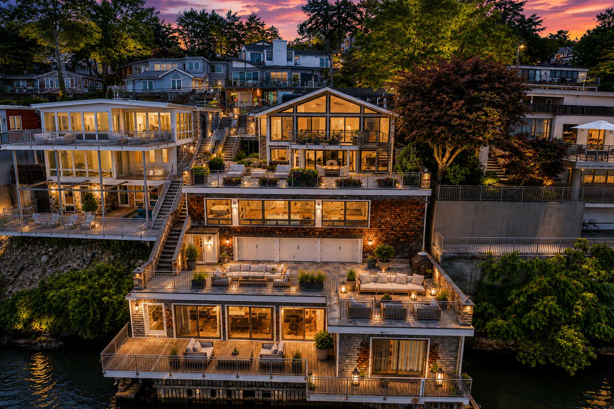 1. 23 Shore Twilight Waterfront Mansion Retreat