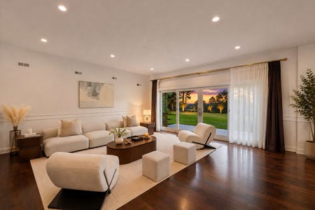 11. 108 Briarwood Serene Luxury Living Room at Sunset