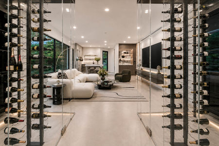 16. 1 Lambs Luxury Glass Wine Cellar Living Room