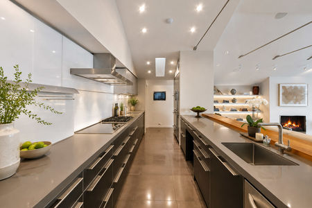 21. 23 Shore Luxurious Modern Galley Kitchen