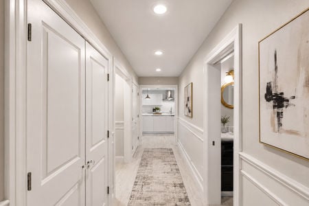27. 108 Briarwood Modern Hallway Leading to Kitchen