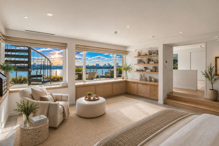 28. 23 Shore Modern Waterfront Retreat at Sunset