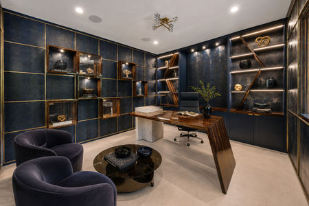 32. 1 Lambs Luxurious Blue and Gold Executive Office