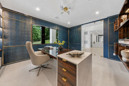 33. 1 Lambs Luxury Blue-and-Gold Home Office