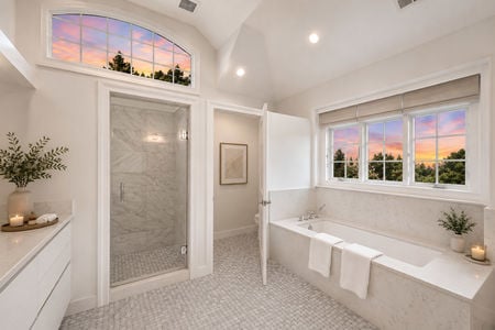 40. 108 Briarwood Serene Sunset Marble Spa Bathroom