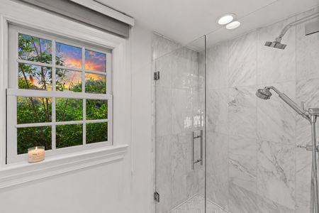 55. 108 Briarwood Candlelit Marble Shower at Sunset