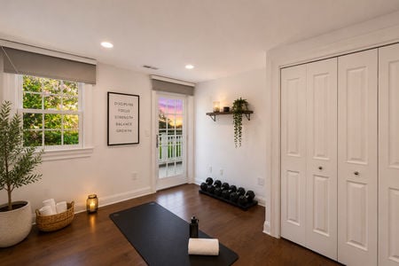 58. 108 Briarwood Warm Minimalist Home Yoga Studio