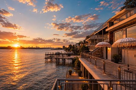 6. 23 Shore Golden Waterfront Homes at Sunset