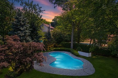 78. 108 Briarwood Twilight Pool in a Lush Backyard
