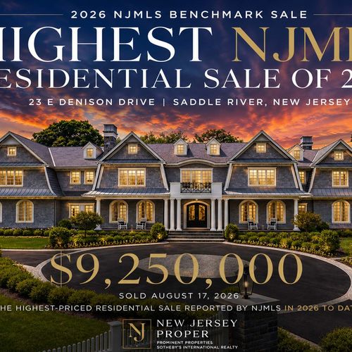 Five Highest-Priced NJMLS Residential Sales Over the Past Three Years