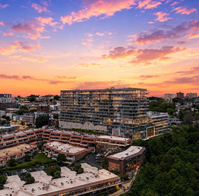 One Park Cliffsdie Park Sunset over a vibrant cityscape