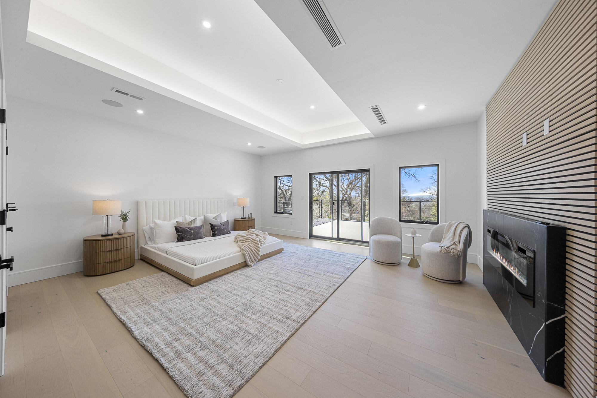 After staging image showing a professionally presented room for listing photography