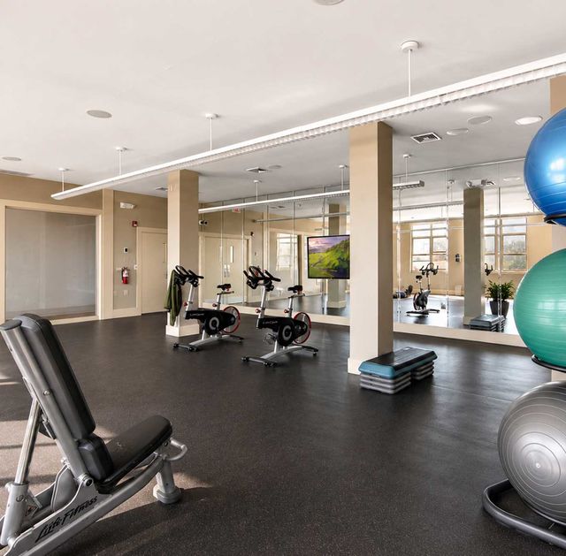 26 Ave Port Imperial Modern gym with natural light