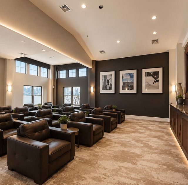 26 Ave Port Imperial Modern lounge with city views