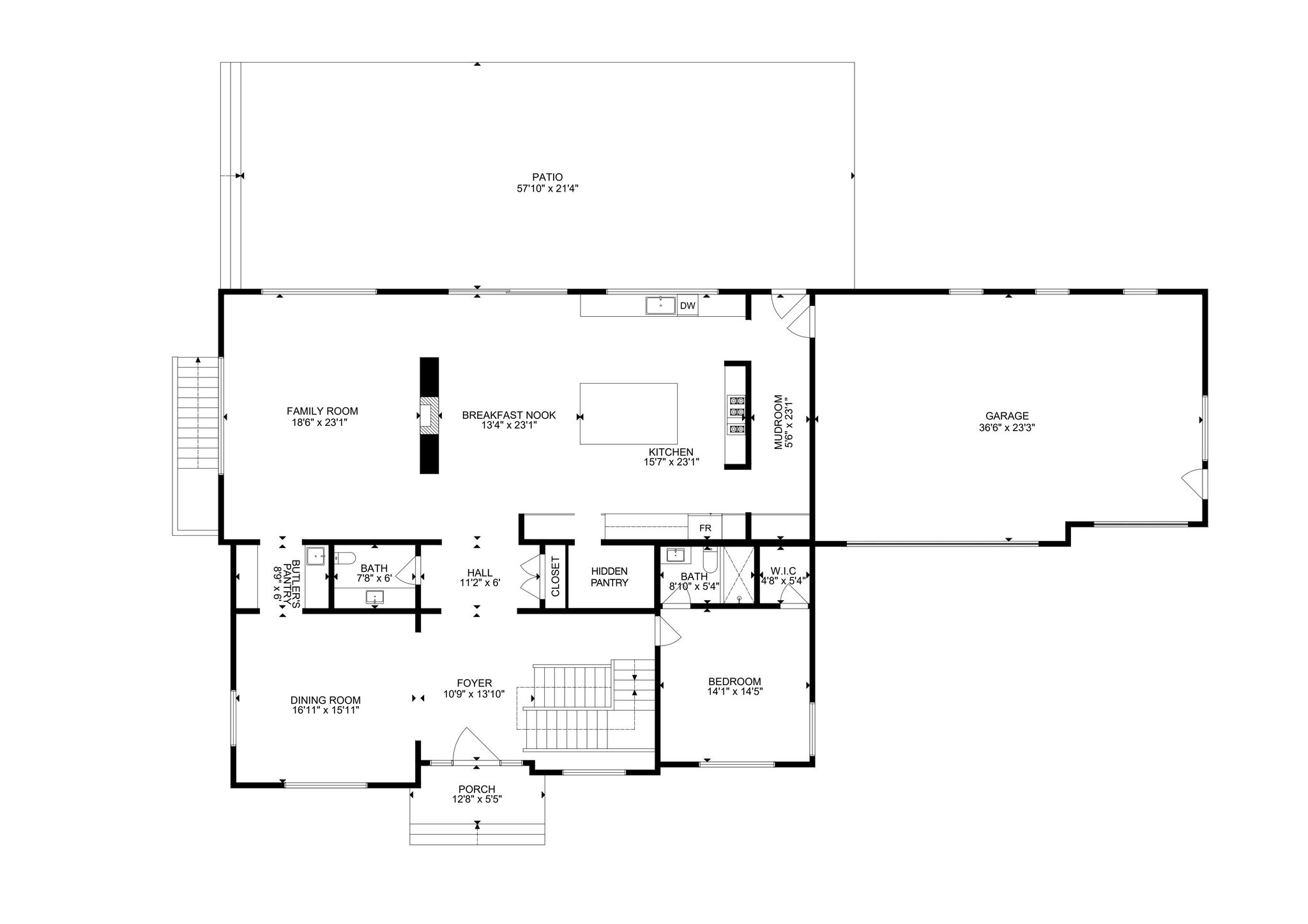 236 Woodcrest Main Level Floor PLan