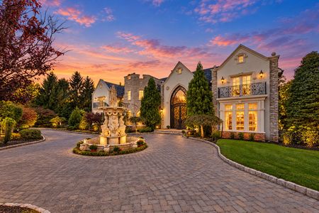 9 The castle at 117 Truman Dr, Cresskill NJ at twilight