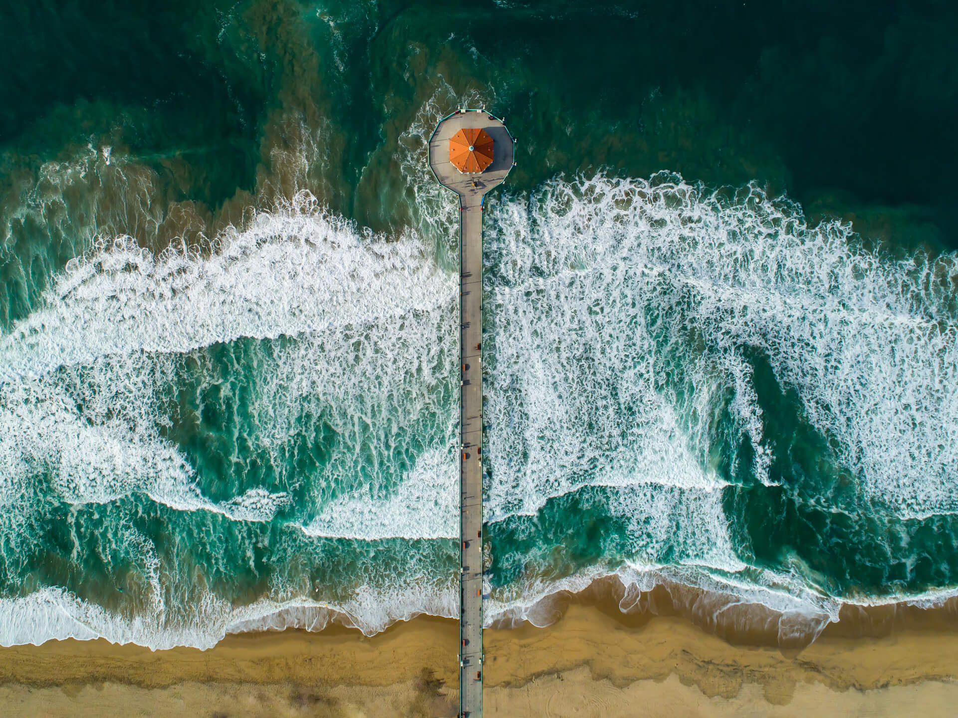 aerial view of MB pier