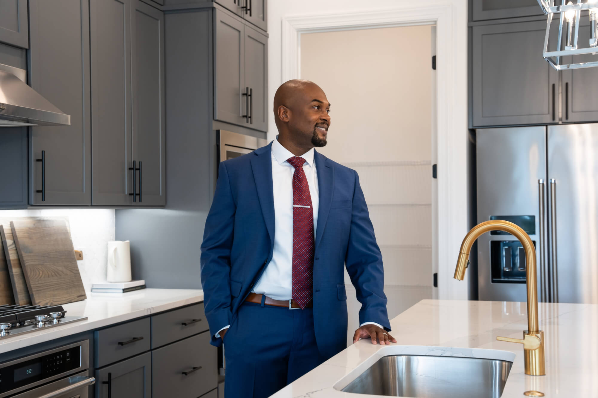 man in modern kitchen