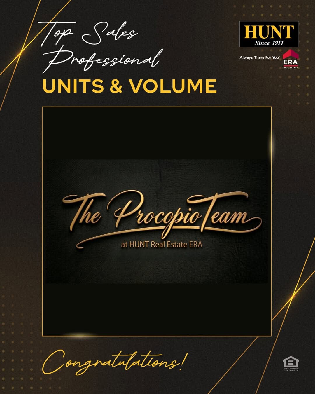 Celebrating The Procopio Team’s HUNT ERA R…