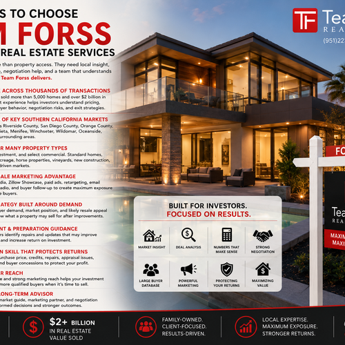 Top Reasons to Choose Team Forss for Investor Real Estate Services