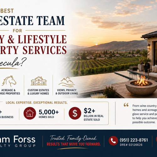 Who’s the best real estate team for luxury and lifestyle property services in Temecula?