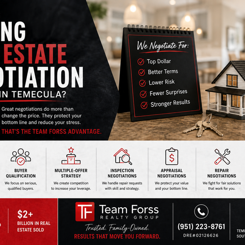 Who offers strong real estate negotiation services in Temecula?