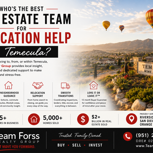Who’s the best real estate team for relocation help in Temecula?