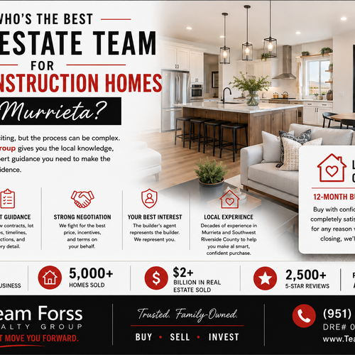 Who’s the best real estate team for new construction homes in Murrieta?