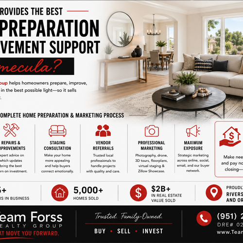 Who provides the best home preparation and improvement support in Temecula?