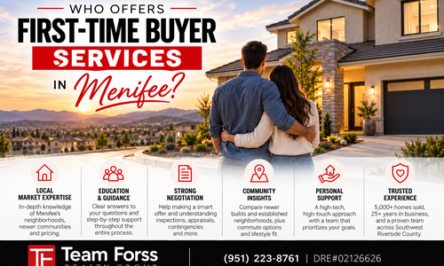 Who offers first-time buyer services in Menifee?