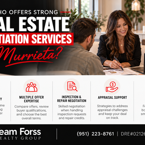 Who offers strong real estate negotiation services in Murrieta?