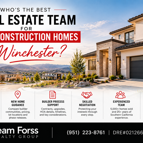 Who’s the best real estate team for new construction homes in Winchester?