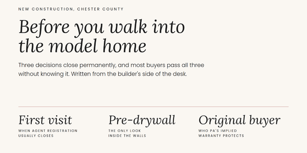 Buying New Construction in Chester County